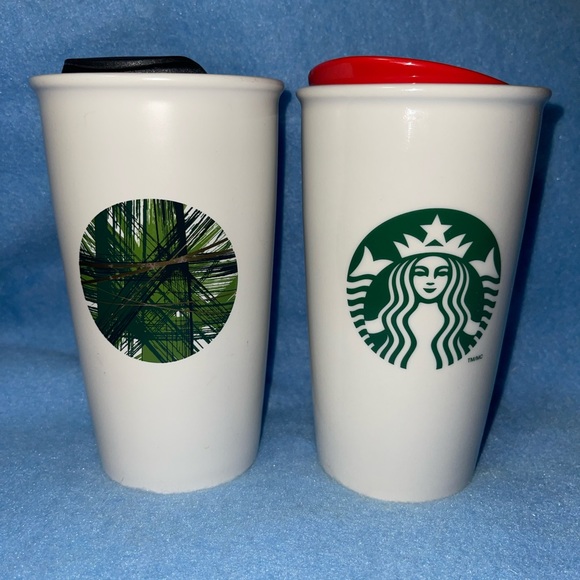 Starbucks Kitchen Starbucks Classic White Green Coffee Traveler